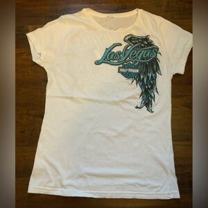 Harley-Davidson White Tee with Las Vegas
